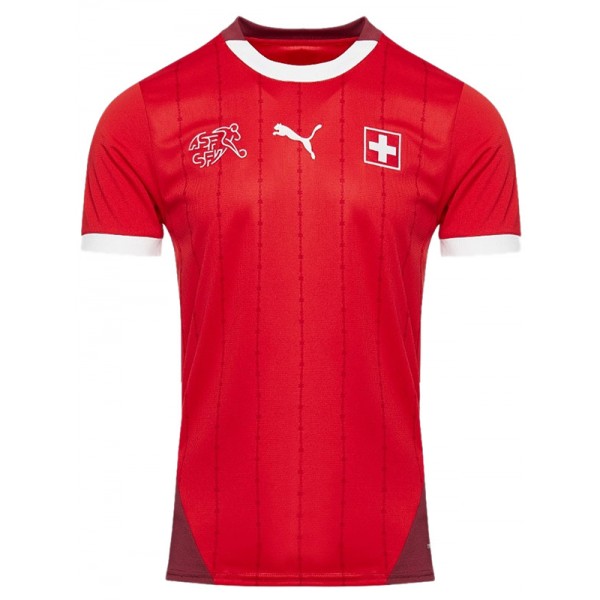 Switzerland maglia da casa uniforme da calcio prima maglia sportiva da calcio da uomo 2024 Euro cup